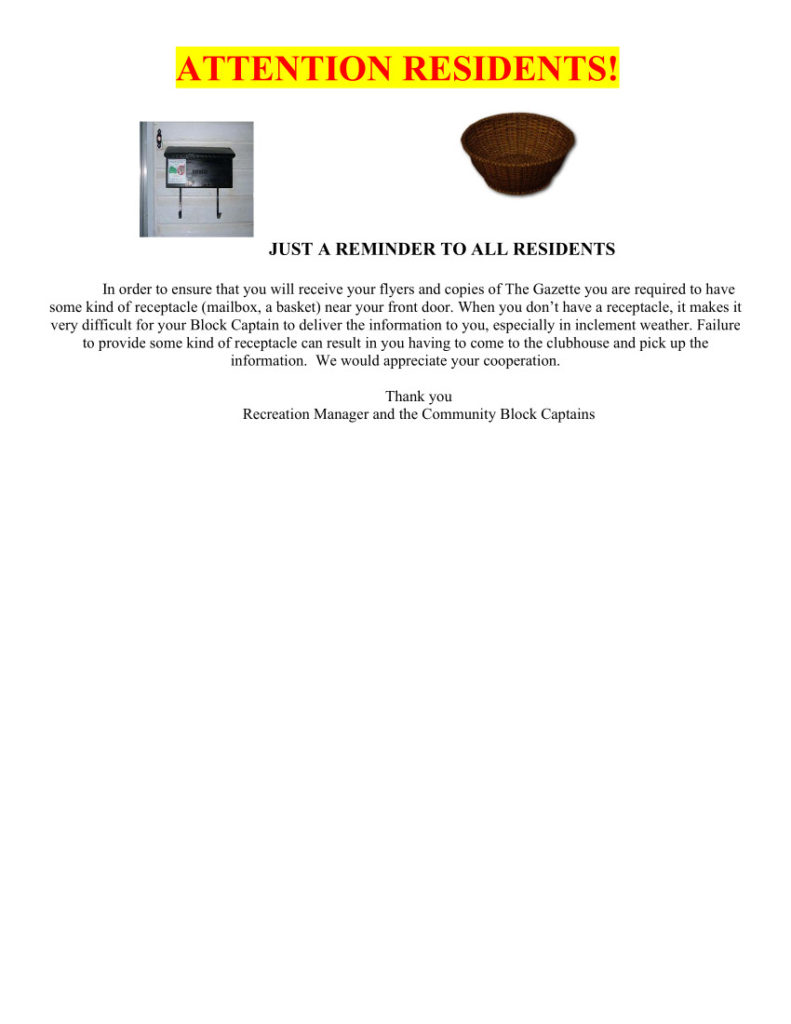Flyer/Gazette mailbox